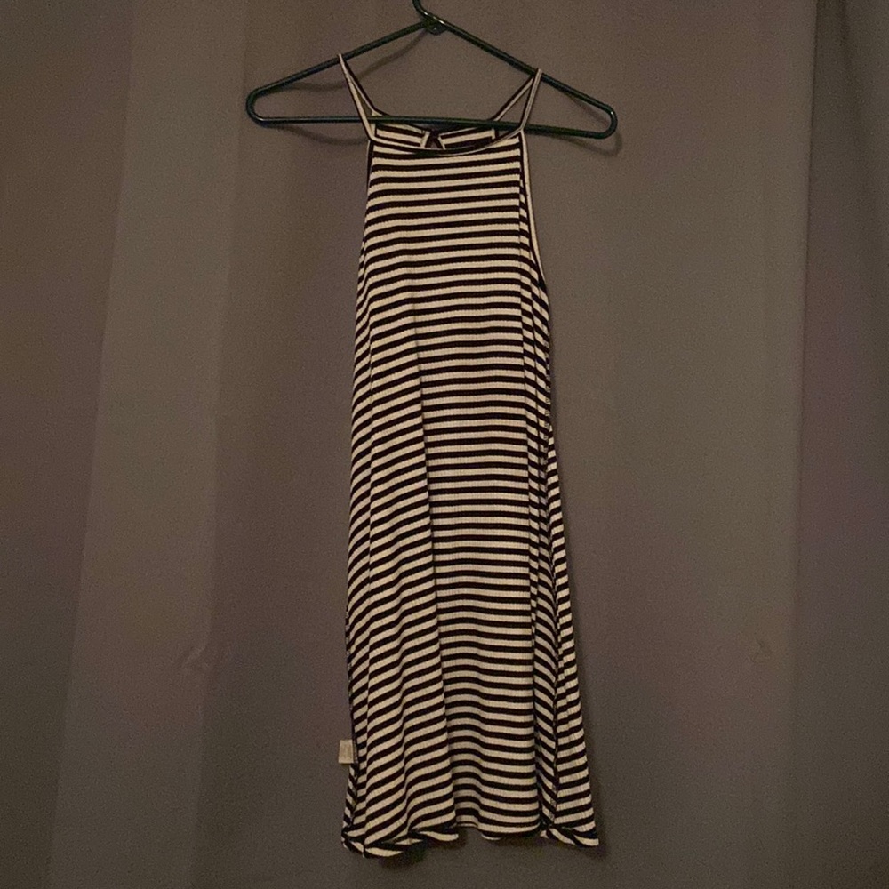 Dress, black and white striped
